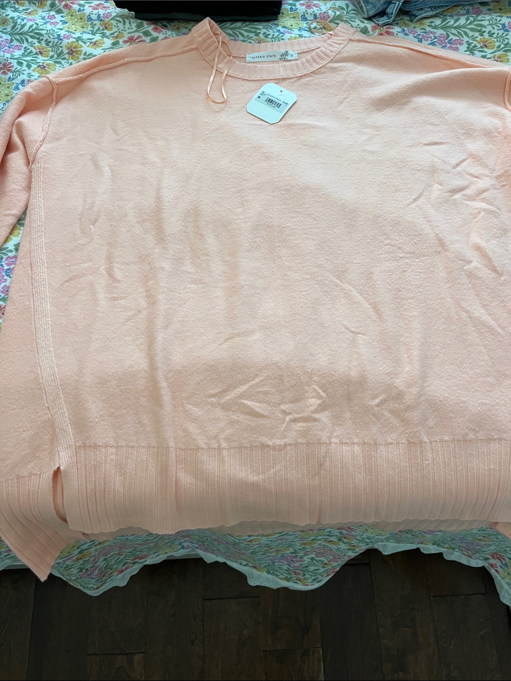 Altar'd State Peach Crewneck Sweater